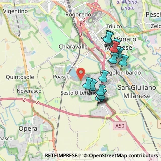 Mappa Via Lario, 20098 San Giuliano Milanese MI, Italia (1.7385)