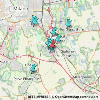 Mappa Via Privata Cadore, 20098 Area Industriale MI, Italia (2.38214)