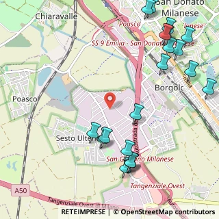 Mappa Via Benaco, 20098 San Giuliano Milanese MI, Italia (1.3905)