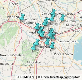 Mappa Via Monte rue, 35030 Selvazzano Dentro PD, Italia (9.61882)