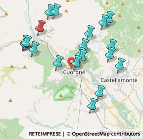 Mappa Via Guglielmo Marconi, 10082 Cuorgnè TO, Italia (4.0955)