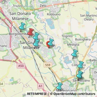 Mappa Viale Leone Tolstoj, 20098 San Giuliano Milanese MI, Italia (2.97692)
