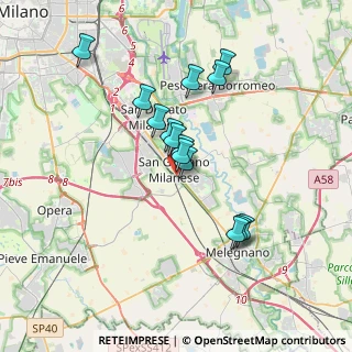 Mappa San Giuliano M.se, 20098 San Giuliano Milanese MI, Italia (3.01429)