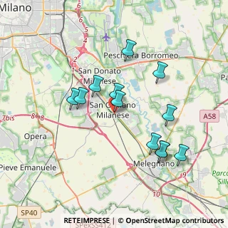 Mappa San Giuliano M.se, 20098 San Giuliano Milanese MI, Italia (3.42083)