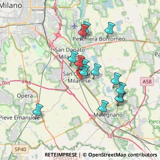 Mappa San Giuliano M.se, 20098 San Giuliano Milanese MI, Italia (3.43643)