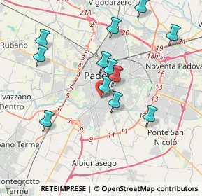 Mappa Via Giordano Bruno, 35123 Padova PD, Italia (3.70167)