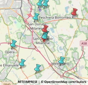 Mappa Strada per Locate, 20098 San Giuliano Milanese MI, Italia (4.31273)