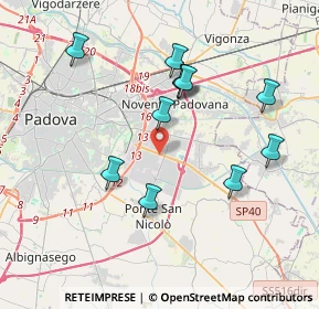 Mappa Corso Stati Uniti, 35010 Padova PD, Italia (3.65818)