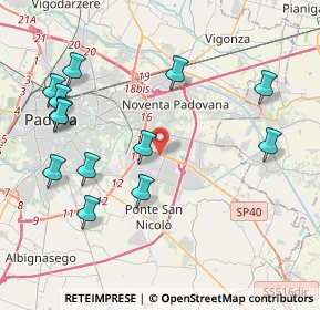 Mappa Corso Stati Uniti, 35010 Padova PD, Italia (4.59308)
