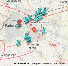 Mappa Corso Stati Uniti, 35010 Padova PD, Italia (3.30875)