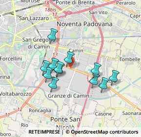 Mappa Corso Stati Uniti, 35010 Padova PD, Italia (1.44667)