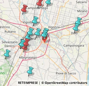 Mappa Corso Stati Uniti, 35010 Padova PD, Italia (8.62647)