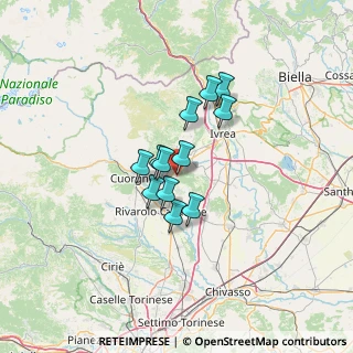 Mappa 10010 Torre Canavese TO, Italia (8.69667)