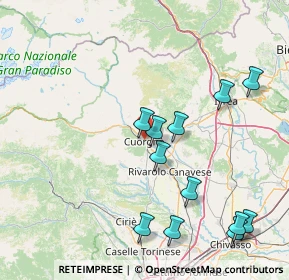 Mappa 10082 Cuorgnè TO, Italia (17.53167)