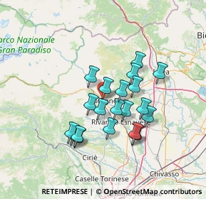 Mappa 10082 Cuorgnè TO, Italia (11.475)