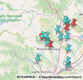 Mappa 10082 Cuorgnè TO, Italia (16.04867)