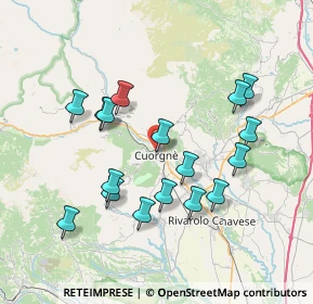Mappa 10082 Cuorgnè TO, Italia (7.20059)