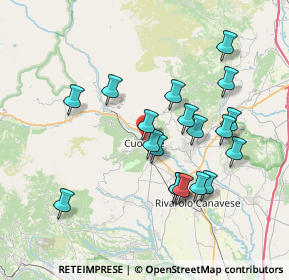 Mappa 10082 Cuorgnè TO, Italia (7.03421)