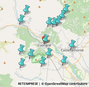 Mappa 10082 Cuorgnè TO, Italia (4.20667)