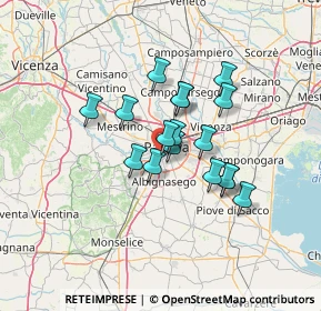 Mappa Via Monte Pertica, 35143 Padova PD, Italia (9.83294)