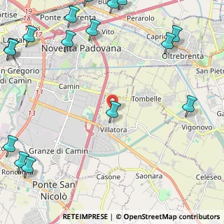 Mappa Via Firenze, 35020 Villatora PD, Italia (3.54125)