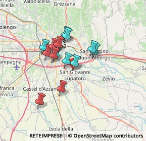 Mappa Via Giuseppe Garibaldi, 37057 San Giovanni Lupatoto VR, Italia (5.36071)