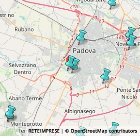 Mappa Via Bainsizza, 35100 Padova PD, Italia (6.68813)