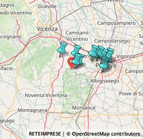 Mappa Via Frassanelle, 35030 Cervarese Santa Croce PD, Italia (9.51083)