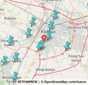 Mappa Via Sondrio, 35142 Padova PD, Italia (5.28313)