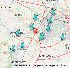 Mappa Corso Australia, 35142 Padova PD, Italia (3.72364)