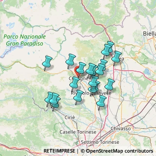 Mappa Via Don Giovanni Minzoni, 10082 Cuorgnè TO, Italia (11.4375)