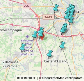Mappa Via dei Templari, 37062 Dossobuono VR, Italia (4.9225)