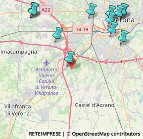 Mappa Via dei Templari, 37062 Dossobuono VR, Italia (5.98071)