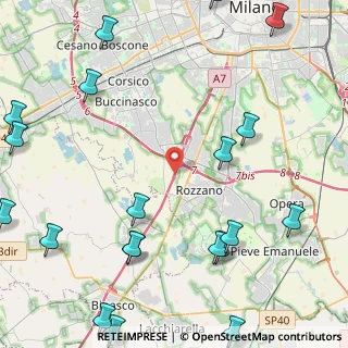 Mappa A7 Milano - Genova, 20089 Rozzano MI, Italia (6.513)