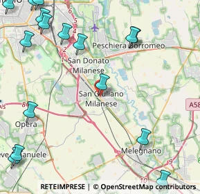 Mappa Variante SS9, 20098 San Giuliano Milanese MI, Italia (6.934)