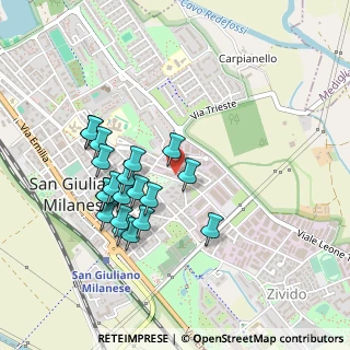 Mappa Via Gorizia, 20098 San Giuliano Milanese MI, Italia (0.435)