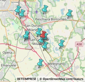 Mappa Via Gorizia, 20098 San Giuliano Milanese MI, Italia (3.29846)