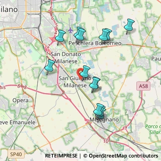 Mappa Via Gorizia, 20098 San Giuliano Milanese MI, Italia (3.81385)