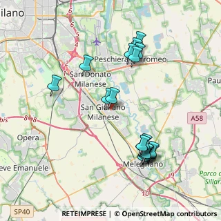 Mappa Via Gorizia, 20098 San Giuliano Milanese MI, Italia (3.99444)