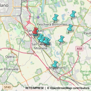 Mappa Via Carlo Alberto dalla Chiesa, 20098 San Giuliano Milanese MI, Italia (2.90545)