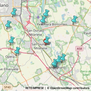 Mappa Via Carlo Alberto dalla Chiesa, 20098 San Giuliano Milanese MI, Italia (5.19333)
