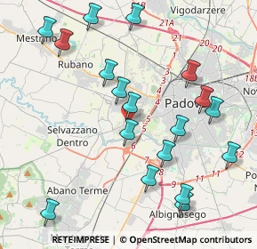 Mappa Via Tito Poggi, 35125 Padova PD, Italia (4.51444)