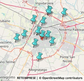 Mappa Via 58° Reggimento Fanteria, 35123 Padova PD, Italia (3.11615)