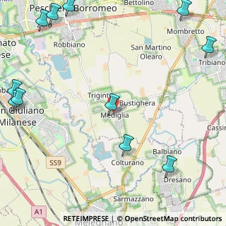 Mappa MEDIGLIA Via Turati, 20060 Mediglia MI, Italia (3.39)
