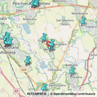 Mappa MEDIGLIA Via Turati, 20060 Mediglia MI, Italia (3.1365)