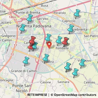 Mappa Via Cavalieri di Vittorio Veneto, 35020 Villatora PD, Italia (2.07222)