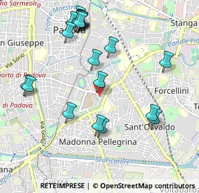 Mappa Via Giuseppe Ferrari, 35123 Padova PD, Italia (1.1175)