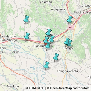 Mappa Via Verga Giovanni, 37047 San Bonifacio VR, Italia (6.08333)