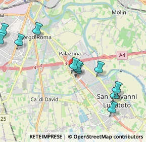 Mappa Via Monte Amiata - C. Comm. Verona Uno, 37057 San Giovanni Lupatoto VR, Italia (2.25182)