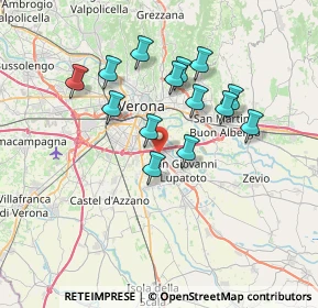 Mappa Via Monte Amiata - C. Comm. Verona Uno, 37057 San Giovanni Lupatoto VR, Italia (6.215)